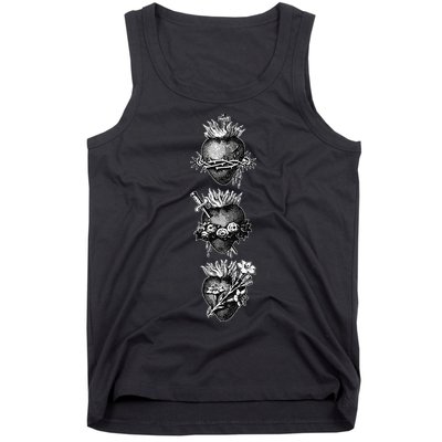 Sacred Hearts of Jesus the Virgin Mary and Saint Joseph Tank Top