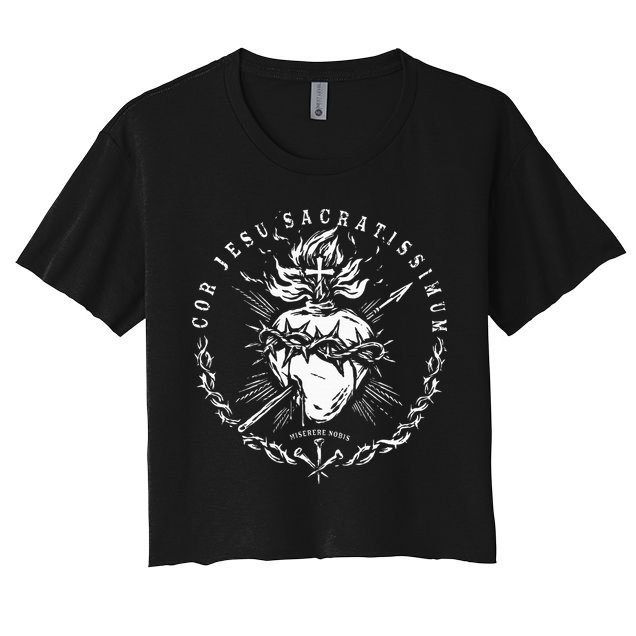 Sacred Heart Of Jesus Catholic Devotion Crop Top