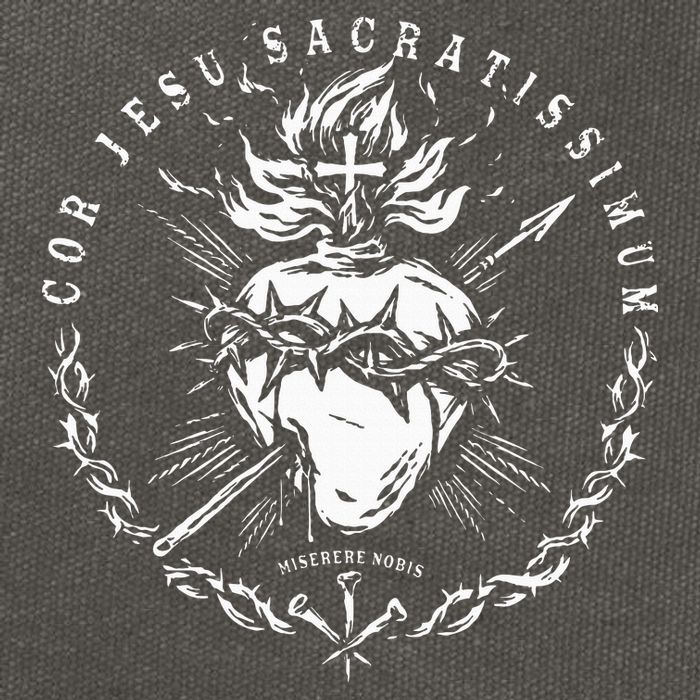 Sacred Heart Of Jesus Catholic Devotion Cotton Canvas Backpack