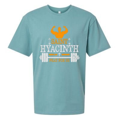 St Hyacinth Of Poland Saint Of Weightlifting Catholic Sueded Cloud Jersey T-Shirt