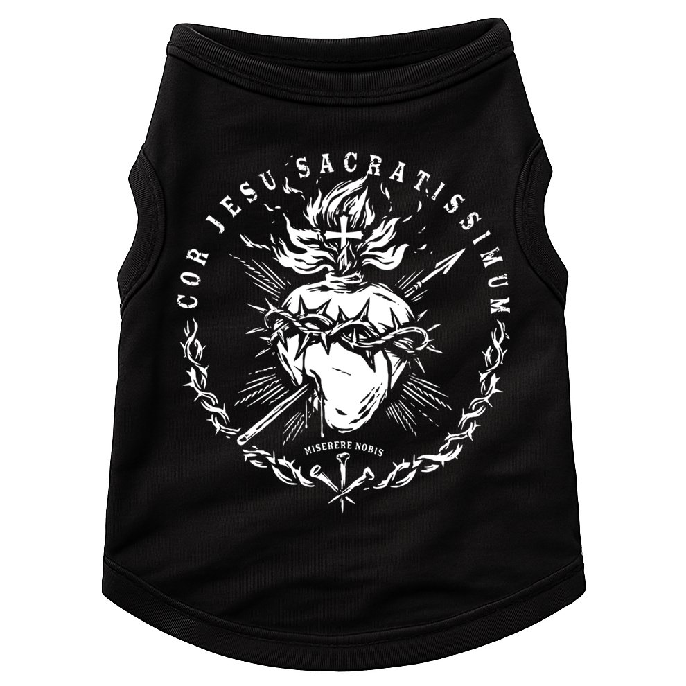 Sacred Heart Of Jesus Catholic Devotion Doggie Tank