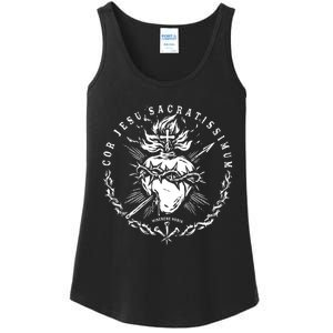 Sacred Heart Of Jesus Catholic Devotion Ladies Essential Tank