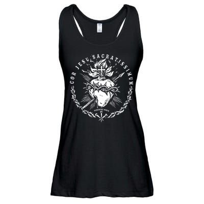 Sacred Heart Of Jesus Catholic Devotion Ladies Essential Flowy Tank