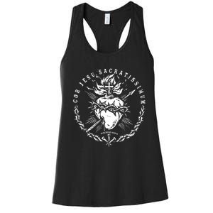 Sacred Heart Of Jesus Catholic Devotion Women's Racerback Tank