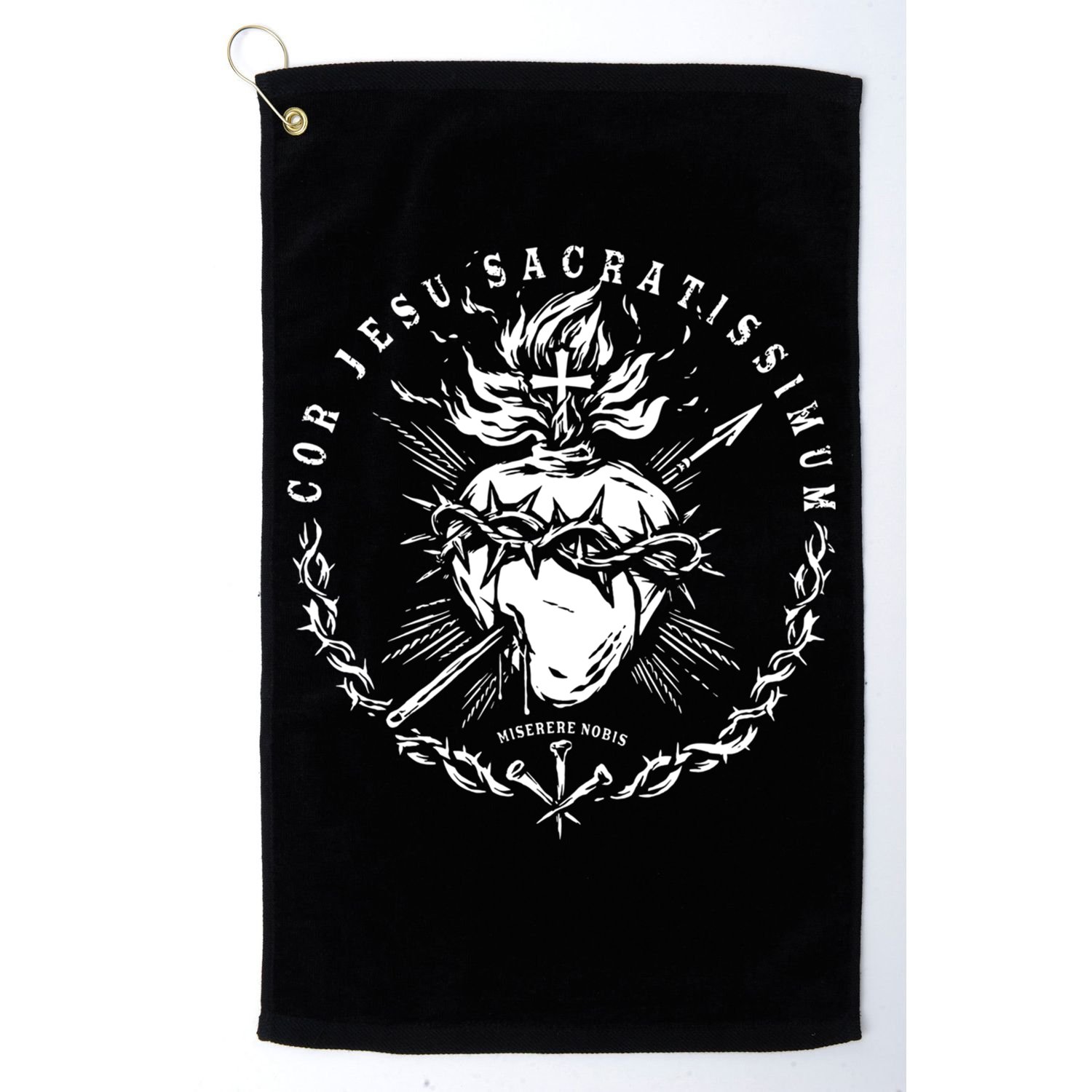 Sacred Heart Of Jesus Catholic Devotion Golf Towel