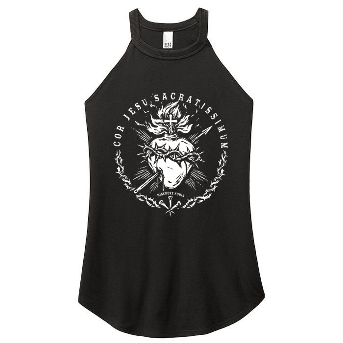 Sacred Heart Of Jesus Catholic Devotion Women's Perfect Tri Rocker Tank