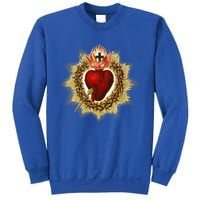 Sacred Heart Of Jesus Christ Catholic Blessing Vintage Art Gift Sweatshirt