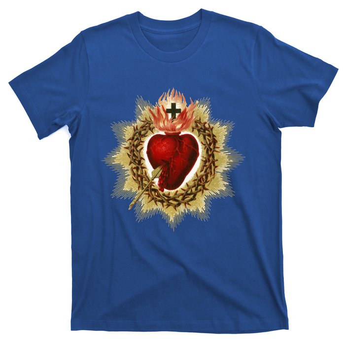 Sacred Heart Of Jesus Christ Catholic Blessing Vintage Art Gift T-Shirt