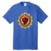 Sacred Heart Of Jesus Christ Catholic Blessing Vintage Art Gift Tall T-Shirt