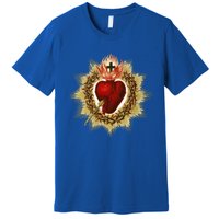 Sacred Heart Of Jesus Christ Catholic Blessing Vintage Art Gift Premium T-Shirt