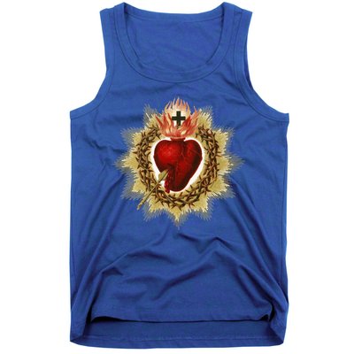 Sacred Heart Of Jesus Christ Catholic Blessing Vintage Art Gift Tank Top