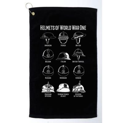 Soldiers Helmets Of World War One Wwi Diagrams Golf Towel