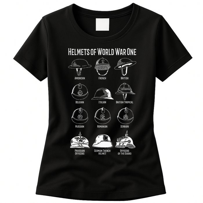 Soldiers Helmets Of World War One Wwi Diagrams Womens T-Shirt