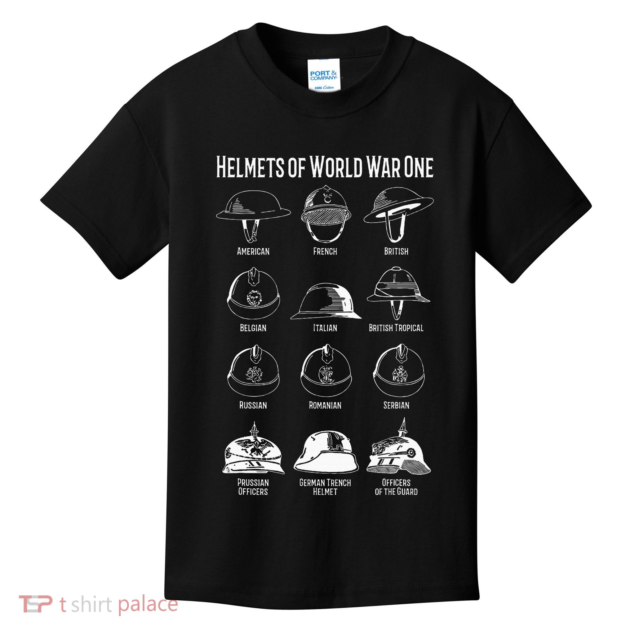 Soldiers Helmets Of World War One Wwi Diagrams Kids T-Shirt