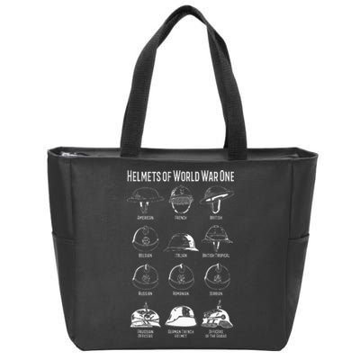 Soldiers Helmets Of World War One Wwi Diagrams Zip Tote Bag