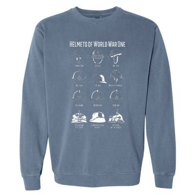 Soldiers Helmets Of World War One Wwi Diagrams Garment-Dyed Sweatshirt