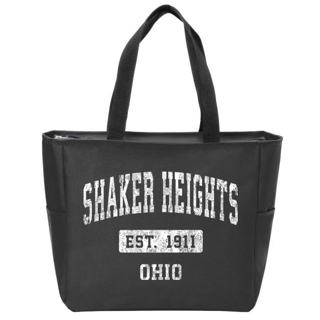 Shaker Heights Ohio Oh Vintage Sports Zip Tote Bag
