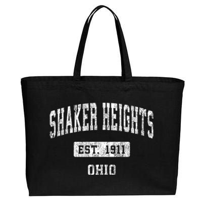 Shaker Heights Ohio Oh Vintage Sports Cotton Canvas Jumbo Tote