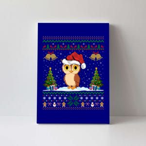 Santa Hat Owl Bird Xmas Lighting Ugly Owl Christmas Meaningful Gift Canvas