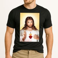 Sacred Heart Of Jesus Christ Christian God Illustration Performance Shirt