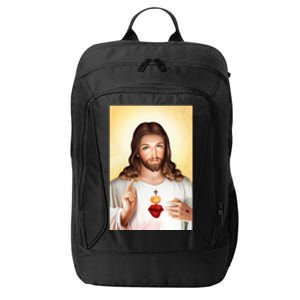 Sacred Heart Of Jesus Christ Christian God Illustration City Backpack