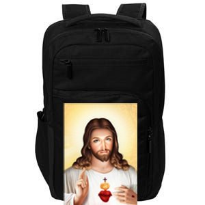 Sacred Heart Of Jesus Christ Christian God Illustration Impact Tech Backpack