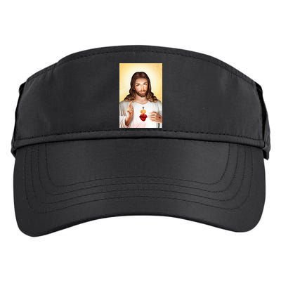 Sacred Heart Of Jesus Christ Christian God Illustration Adult Drive Performance Visor