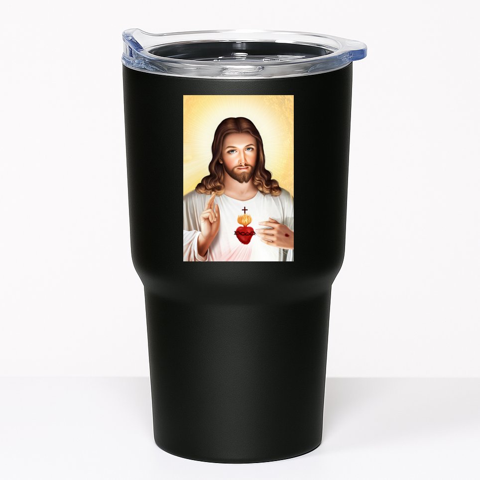 Sacred Heart Of Jesus Christ Christian God Illustration Tumbler