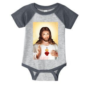 Sacred Heart Of Jesus Christ Christian God Illustration Infant Baby Jersey Bodysuit