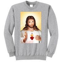 Sacred Heart Of Jesus Christ Christian God Illustration Tall Sweatshirt