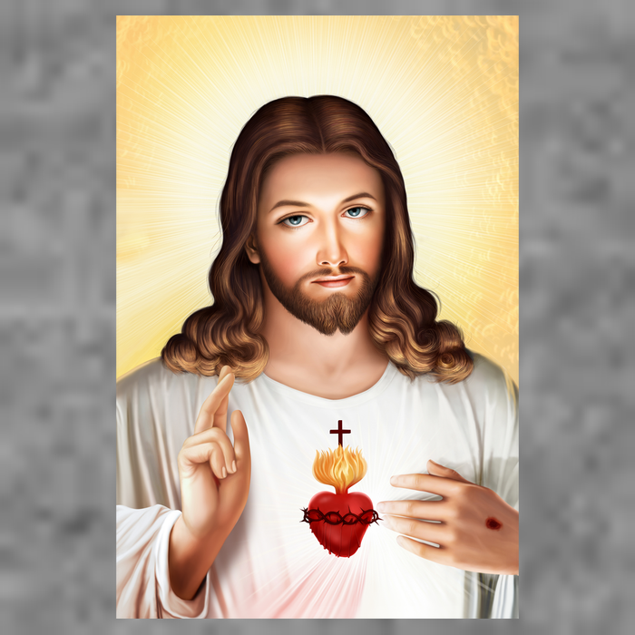 Sacred Heart Of Jesus Christ Christian God Illustration Tank Top