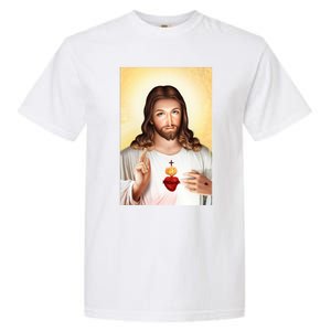 Sacred Heart Of Jesus Christ Christian God Illustration Garment-Dyed Heavyweight T-Shirt