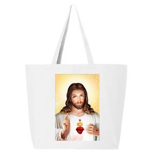 Sacred Heart Of Jesus Christ Christian God Illustration 25L Jumbo Tote