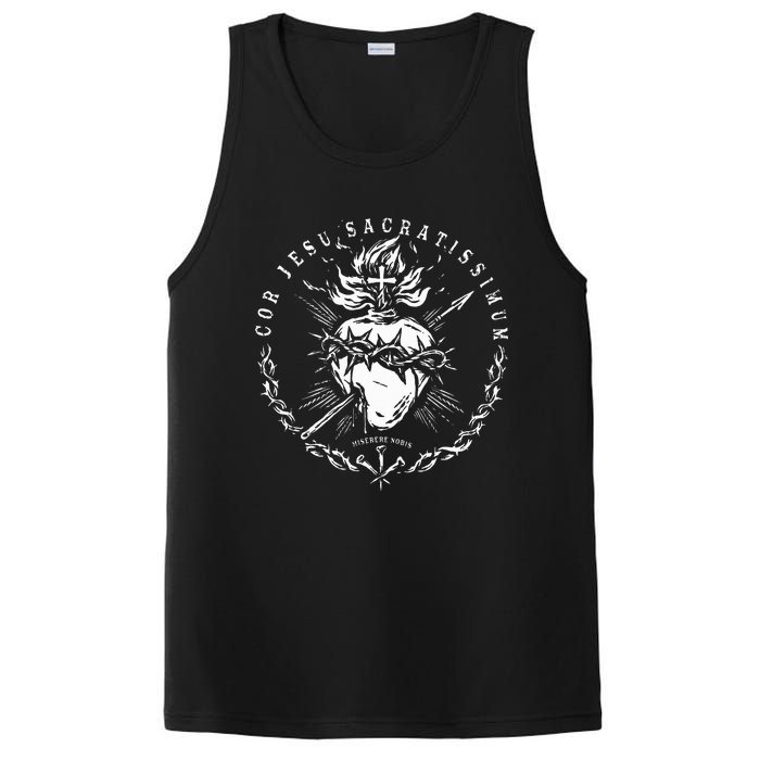 Sacred Heart Of Jesus Catholic Devotion PosiCharge Competitor Tank