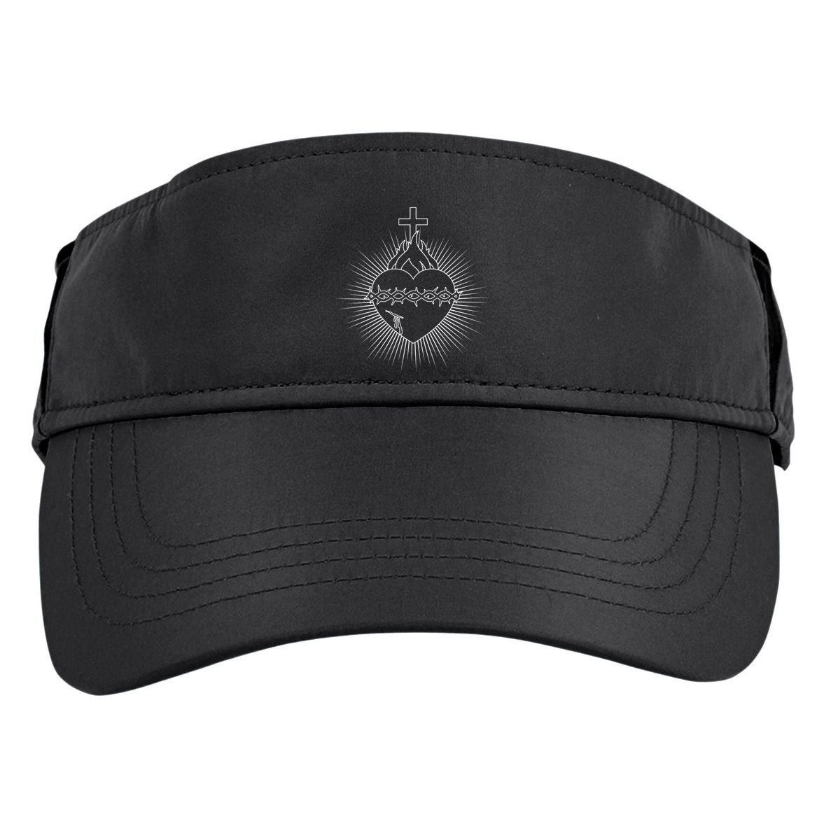 Sacred Heart Of Jesus Christian Catholic Devotion Adult Drive Performance Visor