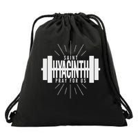 St Hyacinth Of Poland Patron Saint Of Weightlifting Drawstring Bag