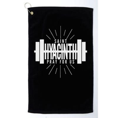 St Hyacinth Of Poland Patron Saint Of Weightlifting Golf Towel