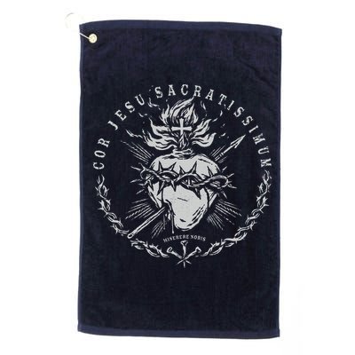 Sacred Heart Of Jesus Golf Towel