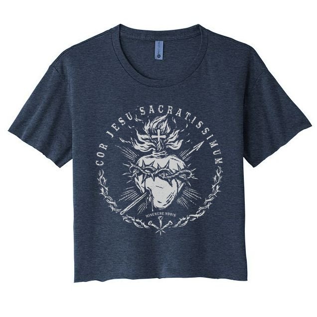 Sacred Heart Of Jesus Crop Top
