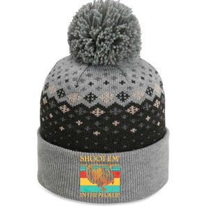 Shoot Em In the Pecker The Baniff Cuffed Pom Beanie