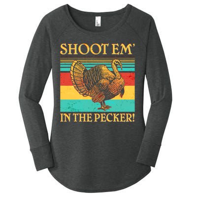 Shoot Em In the Pecker Women's Perfect Tri Tunic Long Sleeve Shirt