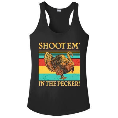 Shoot Em In the Pecker Ladies PosiCharge Competitor Racerback Tank
