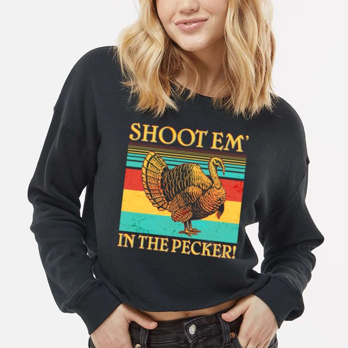 Shoot Em In the Pecker Cropped Pullover Crew