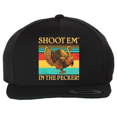 Shoot Em In the Pecker Wool Snapback Cap