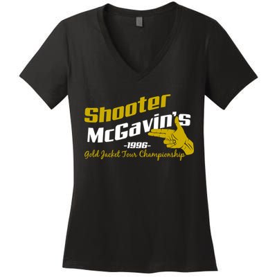 Shooter McGavin's Golden Jacket Tour Championship Women's V-Neck T-Shirt