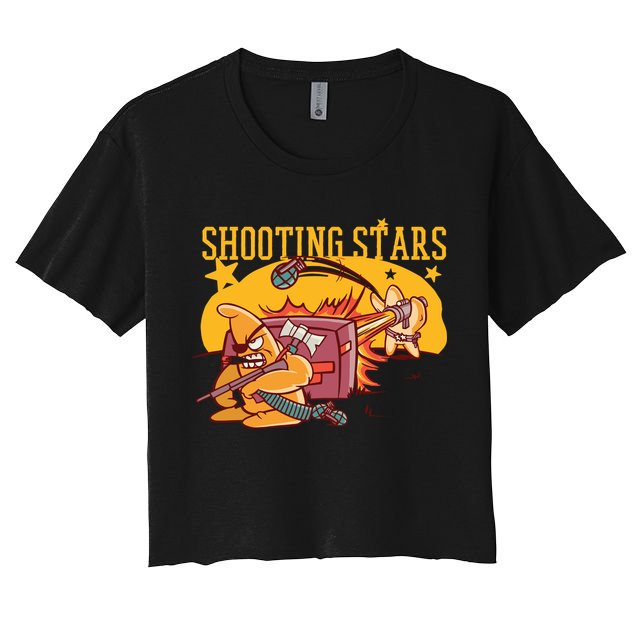 Shooting Stars Pun Crop Top