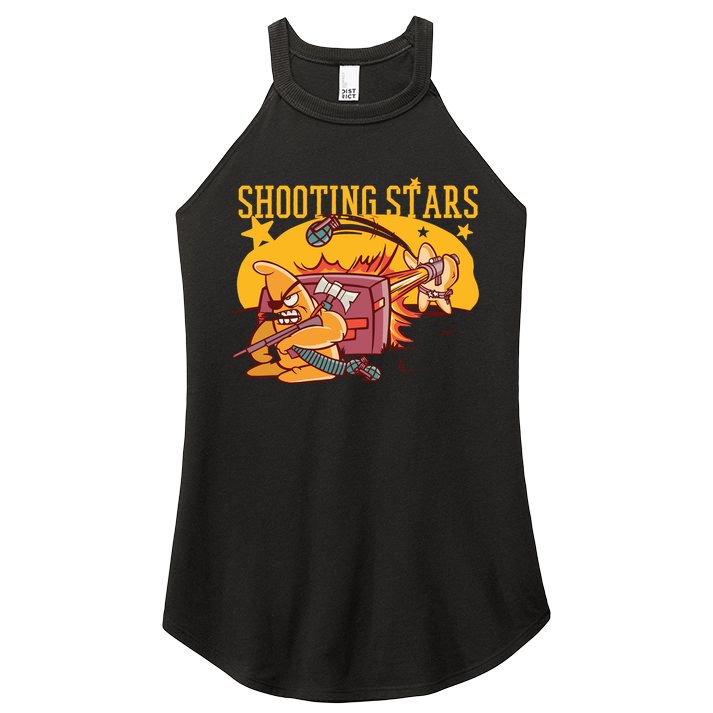 Shooting Stars Pun Women's Perfect Tri Rocker Tank