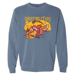 Shooting Stars Pun Garment-Dyed Sweatshirt