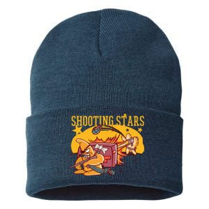 Shooting Stars Pun Sustainable Knit Beanie