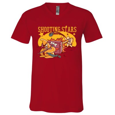 Shooting Stars Pun V-Neck T-Shirt